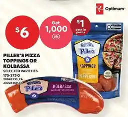 Loblaws Piller's pizza toppings or kolbassa offer