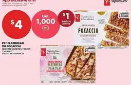 Loblaws PC flatbread or focaccia offer