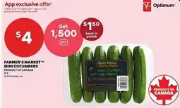 Loblaws Farmer's Market mini cucumbers offer