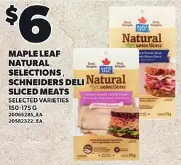 Loblaws Maple Leaf natural selections schneiders deli sliced meats offer