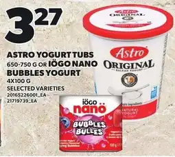 Loblaws Astro yogurt tubs offer