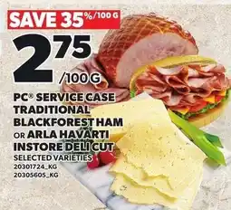 Loblaws PC traditional blackforest ham or arla havarti offer