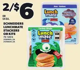 Loblaws Schneiders lunchmate stackers or kits offer