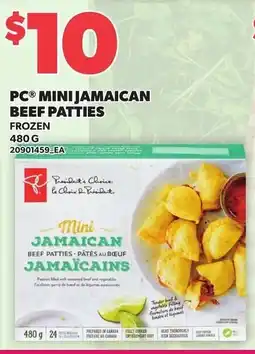 Loblaws PC mini jamaican beef patties offer