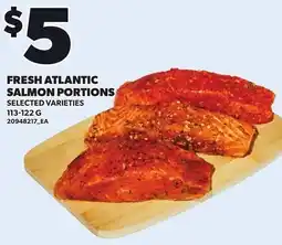 Loblaws Fresh Atlantic Salmon Portions offer