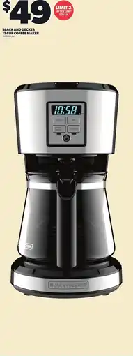 Loblaws Black and decker 12 cup coffee maker offer