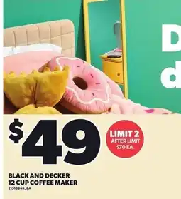 Loblaws Black and Decker 12 cup coffee maker offer