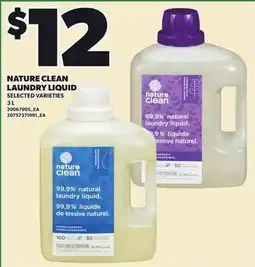 Loblaws Nature clean laundry liquid offer