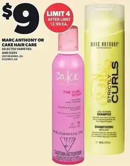 Loblaws Marc Anthony or Cake hair care offer