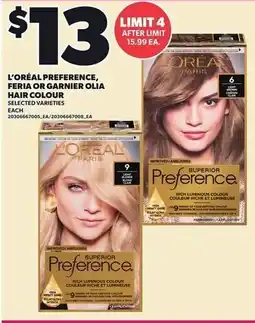 Loblaws L'Oréal Preference hair colour offer