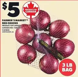 Loblaws Farmer's Market red onions offer