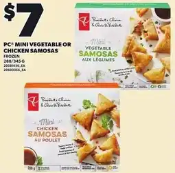 Loblaws PC mini vegetable or chicken samosas offer