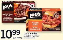 Loblaws Lou's entrées offer