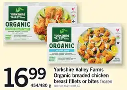 Loblaws Yorkshire Valley Farms organic breaded chicken breast fillets or bites offer