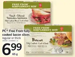Loblaws PC Free From fully cooked bacon slices offer