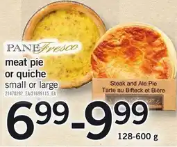 Loblaws PANE Fresco meat pie or quiche offer
