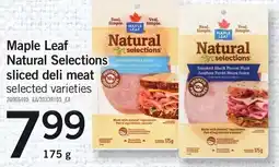 Loblaws Maple Leaf Natural Selections sliced deli meat offer