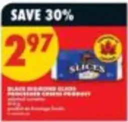 No Frills black diamond slices offer