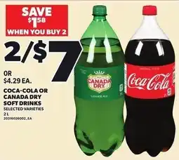 Loblaws Coca-Cola or Canada Dry soft drinks offer