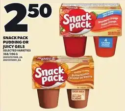 Loblaws Snack pack pudding or juicy gels offer