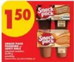 No Frills Snack pack pudding or custard offer