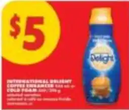 No Frills Delight international bright coffee enhancer cold foam offer