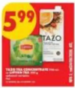 No Frills tazo tea concentrate - lemon tea offer