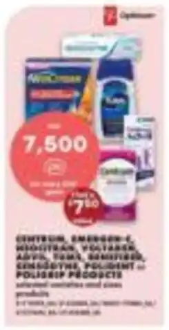 No Frills Centrum select vitamins and iron products offer