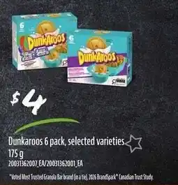 Loblaws Dunkaroos 6 pack, selected varieties offer
