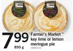 Loblaws Farmer's Market key lime or lemon meringue pie offer