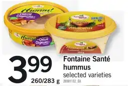Loblaws Fontaine Santé hummus offer