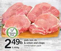 Loblaws Ontario Pork pork loin rib & sirloin end chops combination pack offer