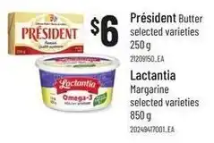 Loblaws President butter selected varieties offer