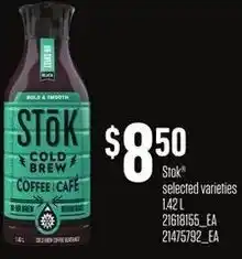 Loblaws Stok cold brew coffee cafe offer