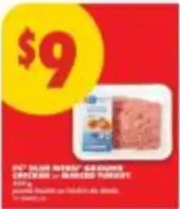 No Frills PC blue berry ground chicken or turkey offer