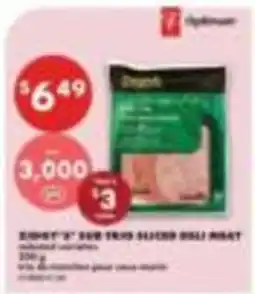 No Frills Zippy's sub trio sliced deli meat offer