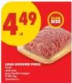 No Frills Lean ground pork offer