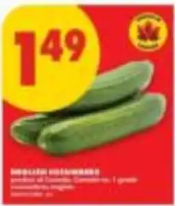 No Frills english cucumbers offer