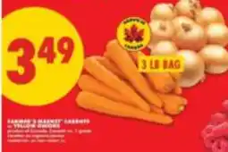 No Frills Farmer's market carrots and yellow onions offer
