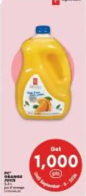 No Frills pc orange juice offer