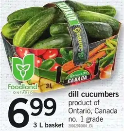 Loblaws Foodland dill cucumbers offer