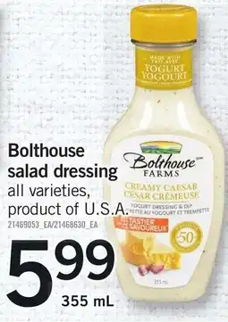 Loblaws Bolthouse salad dressing offer
