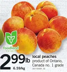 Loblaws Foodland local peaches offer