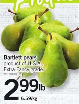 Loblaws Bartlett pears offer