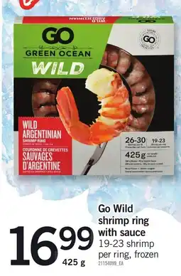 Loblaws Go Wild shrimp ring with sauce offer
