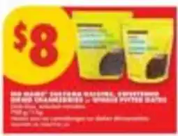 No Frills No Name instant oatmeal sweetened dried cranberries or whole pitted dates offer