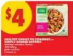 No Frills Healthy Choice microwaveable entrées offer