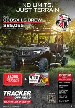 Cabela's 800SX LE CREW offer