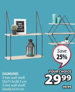 JYSK SIGMUND 2-tier wall shelf offer