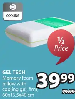 JYSK GEL TECH Memory foam pillow with cooling gel offer